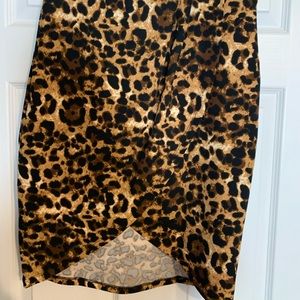 Leopard print skirt